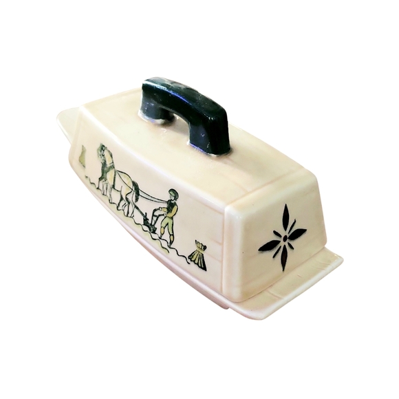 Vintage 60's Melox Poppy Trail Heritage Butter Dish - Picture 2 of 6